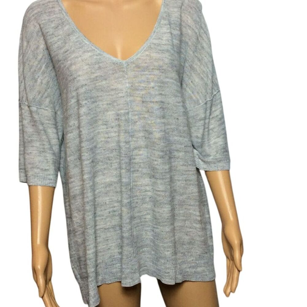 Coldwater Creek Gray Heathered Long‎ Sleeve Casual Crew Neck Knit Top Size 1X